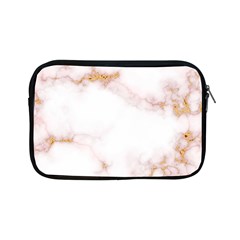 Pink And White Marble Texture With Gold Intrusions Pale Rose Background Apple Ipad Mini Zipper Cases by genx