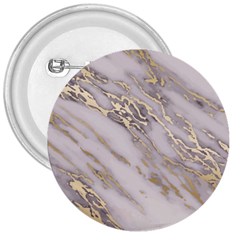 Marble With Metallic Gold Intrusions On Gray White Stone Texture Pastel Rose Pink Background 3  Buttons by genx