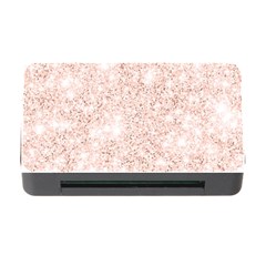 Rose Gold Pink Glitters Metallic Finish Party Texture Imitation Pattern Memory Card Reader With Cf by genx