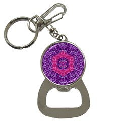 Flowers And Purple Suprise To Love And Enjoy Bottle Opener Key Chain by pepitasart