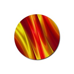 Seamless Texture Background Red Rubber Round Coaster (4 Pack)  by Wegoenart