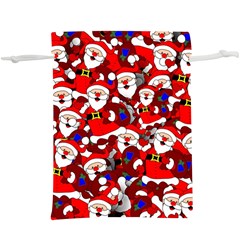 Nicholas Santa Christmas Pattern  Lightweight Drawstring Pouch (xl) by Wegoenart