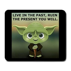Green Creature With Quote Large Mouse Pad (rectangle) by myuique