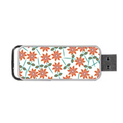 Vector Flower Floral Pattern Seamlesspattern Pink Colorful Kids Portable Usb Flash (one Side) by Vaneshart
