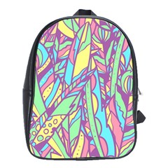 Feathers Pattern School Bag (large)