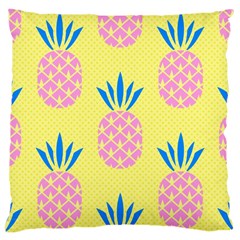 Summer Pineapple Seamless Pattern Large Cushion Case (one Side) by Sobalvarro
