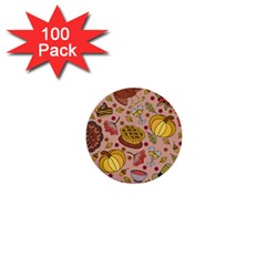 Thanksgiving Pattern 1  Mini Buttons (100 Pack)  by Sobalvarro