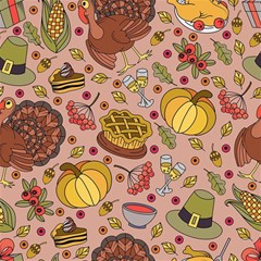 Thanksgiving Pattern Canvas 16  X 16  by Sobalvarro