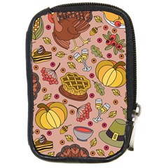 Thanksgiving Pattern Compact Camera Leather Case by Sobalvarro