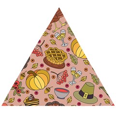 Thanksgiving Pattern Wooden Puzzle Triangle by Sobalvarro