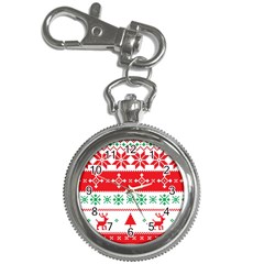 Ugly Christmas Sweater Pattern Key Chain Watches by Sobalvarro