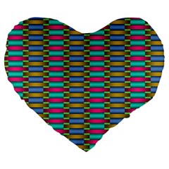 Seamless Tile Pattern Large 19  Premium Flano Heart Shape Cushions by HermanTelo