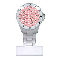 Pink Background Texture Plastic Nurses Watch by Mariart
