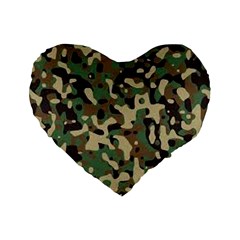 Army Pattern  Standard 16  Premium Heart Shape Cushions by myuique