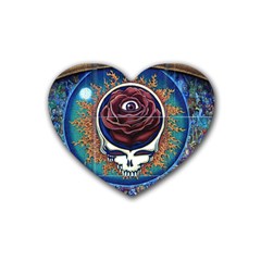Grateful Dead Ahead Of Their Time Heart Coaster (4 Pack)  by Sapixe