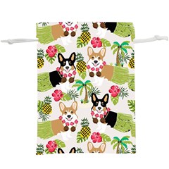 Corgis Hula Pattern  Lightweight Drawstring Pouch (xl) by Sapixe