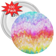 Rainbow Pontilism Background 3  Buttons (100 Pack) 