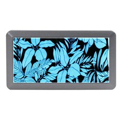 Blue Winter Tropical Floral Watercolor Memory Card Reader (mini)