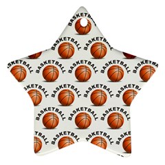 Orange Basketballs Ornament (star)