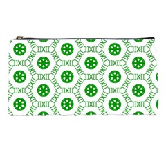 White Green Shapes Pencil Cases by Mariart