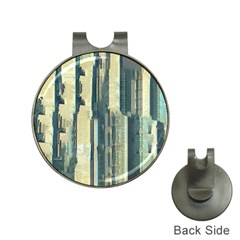 Texture Abstract Buildings Hat Clips With Golf Markers