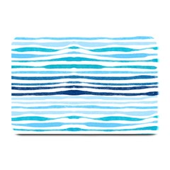 Blue Waves Pattern Plate Mats by designsbymallika