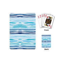 Blue Waves Pattern Playing Cards Single Design (mini) by designsbymallika