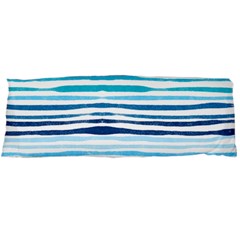 Blue Waves Pattern Body Pillow Case (dakimakura) by designsbymallika