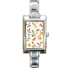 Autumn Love Rectangle Italian Charm Watch by designsbymallika