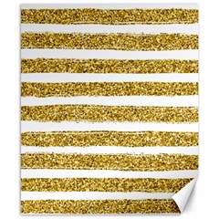 Golden Stripes Canvas 8  X 10  by designsbymallika