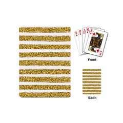 Golden Stripes Playing Cards Single Design (mini) by designsbymallika
