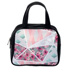 Pink Patchwork Classic Handbag (one Side) by designsbymallika