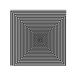 Maze Design Black White Background Small Satin Scarf (square) by HermanTelo