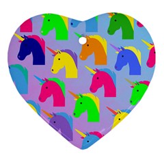 Unicorn Love Ornament (heart) by designsbymallika