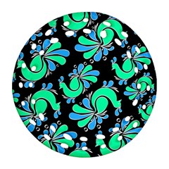 Peacock Pattern Ornament (round Filigree) by designsbymallika