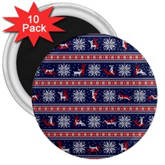 Christmas Deer Sex 3  Magnets (10 Pack)  by dimaV