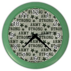 Army Stong Military Color Wall Clock by McCallaCoultureArmyShop
