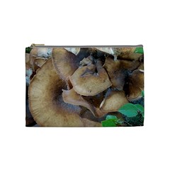 Close Up Mushroom Abstract Cosmetic Bag (medium) by Fractalsandkaleidoscopes