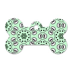 Texture Dots Pattern Dog Tag Bone (two Sides)