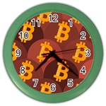 Cryptocurrency Bitcoin Digital Color Wall Clock