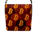 Cryptocurrency Bitcoin Digital Flap Closure Messenger Bag (L)