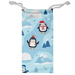Christmas Seamless Pattern With Penguin Jewelry Bag