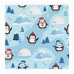 Christmas Seamless Pattern With Penguin Medium Glasses Cloth