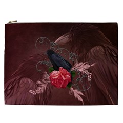 Wonderful Crow Cosmetic Bag (xxl) by FantasyWorld7