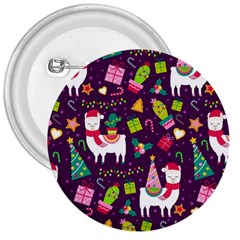 Colorful Funny Christmas Pattern 3  Buttons by Vaneshart