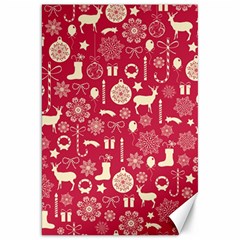 Christmas Pattern Background Canvas 20  X 30  by Vaneshart