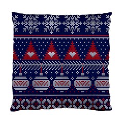 Beautiful Knitted Christmas Pattern Standard Cushion Case (one Side) by Vaneshart