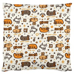 Animal Patterns Safari Large Cushion Case (two Sides) by Vaneshart