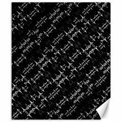 Black And White Ethnic Geometric Pattern Canvas 8  X 10  by dflcprintsclothing