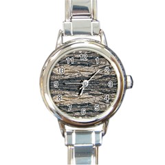 Surface Texture Print Round Italian Charm Watch by dflcprintsclothing